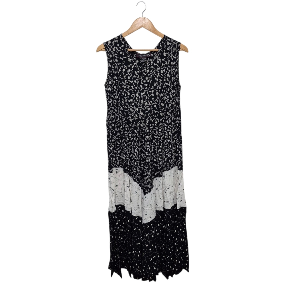 Last Call! Vintage JG Hook Sleeveless Maxi Dress MEDIUM Modest Cottagecore